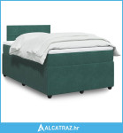 Box spring krevet s madracem tamnozeleni 120x200 cm baršunasti - NOVO