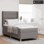 Box spring krevet Sivo-smeđa 140 x 200 cm tkanina