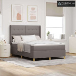 Box spring krevet Sivo-smeđa 140 x 200 cm tkanina