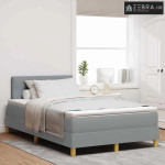 Box spring krevet Svijetlo siva 120 x 200 cm tkanina - Svjetlosiva 120
