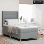 Box spring krevet Svijetlo siva 140 x 200 cm tkanina