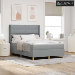 Box spring krevet Svijetlo siva 140 x 200 cm tkanina