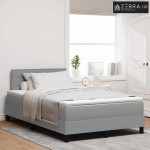Box spring krevet Svjetlosiva 120 x 200 cm tkanina - Svjetlosiva 120 x