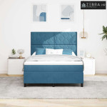 Box spring krevet Tamno plava 160 x 200 cm tkanina