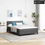 Box spring krevet Tamno siva 160 x 200 cm tkanina