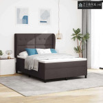 Box spring krevet Tamno smeđa 140 x 200 cm tkanina