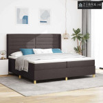 Box spring krevet Tamno smeđa 200 x 200 cm tkanina