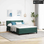 Box spring krevet Tamnozelena 200 x 160 cm Poliester