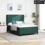 Box spring krevet Tamnozelena 200 x 160 cm Poliester