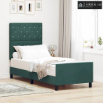 Box spring krevet Tamnozelena 80 x 200 cm Baršun - Tamnozelena 80 x 20