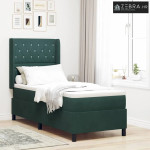 Box spring krevet Tamnozelena 80 x 200 cm Baršun - Tamnozelena 80 x 20