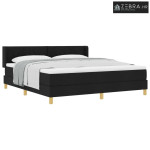 Box spring krevet s uzglavljem Crna 200 x 180 cm tkanina - Crna 180 x