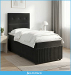 Boxspring krevet s madracem Crna 100 x 200 cm Baršun - NOVO