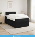 Boxspring krevet s madracem Crna 120 x 190 cm Baršun - NOVO