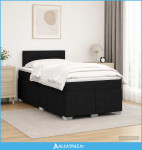 Boxspring krevet s madracem Crna 120 x 190 cm Tkanina - NOVO