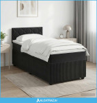 Boxspring krevet s madracem Crna 80 x 200 cm Baršun - NOVO