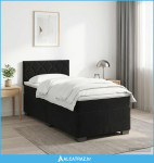Boxspring krevet s madracem Crna 90 x 190 cm Baršun - NOVO