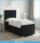 Boxspring krevet s madracem Crna 90 x 190 cm Tkanina - NOVO