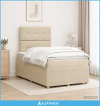 Boxspring krevet s madracem Krem 120 x 190 cm Tkanina - NOVO