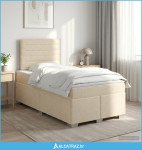 Boxspring krevet s madracem Krem 120 x 200 cm Tkanina - NOVO
