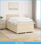 Boxspring krevet s madracem Krem 120 x 200 cm Tkanina - NOVO