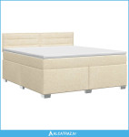 Boxspring krevet s madracem Krem 140 x 190 cm Tkanina - NOVO