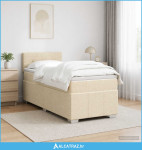 Boxspring krevet s madracem Krem 80 x 200 cm Tkanina - NOVO
