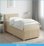 Boxspring krevet s madracem Krem 80 x 200 cm Tkanina - NOVO