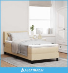 Boxspring krevet s madracem s madracem Krema 90 x 200 cm - NOVO