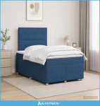 Boxspring krevet s madracem Plava 120 x 200 cm Tkanina - NOVO