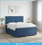 Boxspring krevet s madracem Plava 160 x 200 cm Tkanina - NOVO