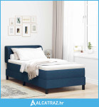 Boxspring krevet s madracem Plava 90 x 190 cm tkanina - NOVO