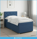 Boxspring krevet s madracem Plava 90 x 190 cm Tkanina - NOVO