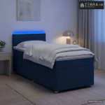 Boxspring krevet s madracem Plava 90 x 200 cm Tkanina - Plava 90 x 200