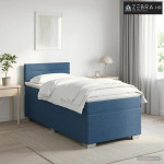 Boxspring krevet s madracem Plava 90 x 200 cm Tkanina - Plava 90 x 200