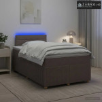 Boxspring krevet s madracem Sivosmeđa 120 x 190 cm Tkanina - Sivosmeđa