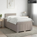 Boxspring krevet s madracem Sivosmeđa 120 x 190 cm Tkanina - Sivosmeđa