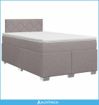 Boxspring krevet s madracem Sivosmeđa 120 x 190 cm Tkanina - NOVO
