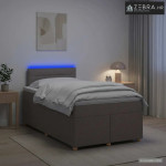Boxspring krevet s madracem Sivosmeđa 120 x 200 cm Tkanina - Sivosmeđa