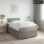 Boxspring krevet s madracem Sivosmeđa 120 x 200 cm Tkanina - Sivosmeđa
