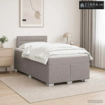 Boxspring krevet s madracem Sivosmeđa 120 x 200 cm Tkanina - Sivosmeđa
