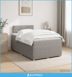 Boxspring krevet s madracem Sivosmeđa 120 x 200 cm Tkanina - NOVO