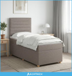 Boxspring krevet s madracem Sivosmeđa 80 x 200 cm Tkanina - NOVO