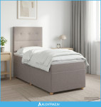 Boxspring krevet s madracem Sivosmeđa 80 x 200 cm Tkanina - NOVO