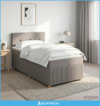 Boxspring krevet s madracem Sivosmeđa 80 x 200 cm Tkanina - NOVO