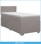 Boxspring krevet s madracem Sivosmeđa 80 x 200 cm Tkanina - NOVO