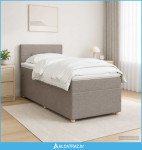 Boxspring krevet s madracem Sivosmeđa 90 x 190 cm Tkanina - NOVO