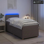Boxspring krevet s madracem Sivosmeđa 90 x 200 cm Tkanina - Sivosmeđa
