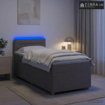 Boxspring krevet s madracem Sivosmeđa 90 x 200 cm Tkanina - Sivosmeđa