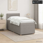 Boxspring krevet s madracem Sivosmeđa 90 x 200 cm Tkanina - Sivosmeđa